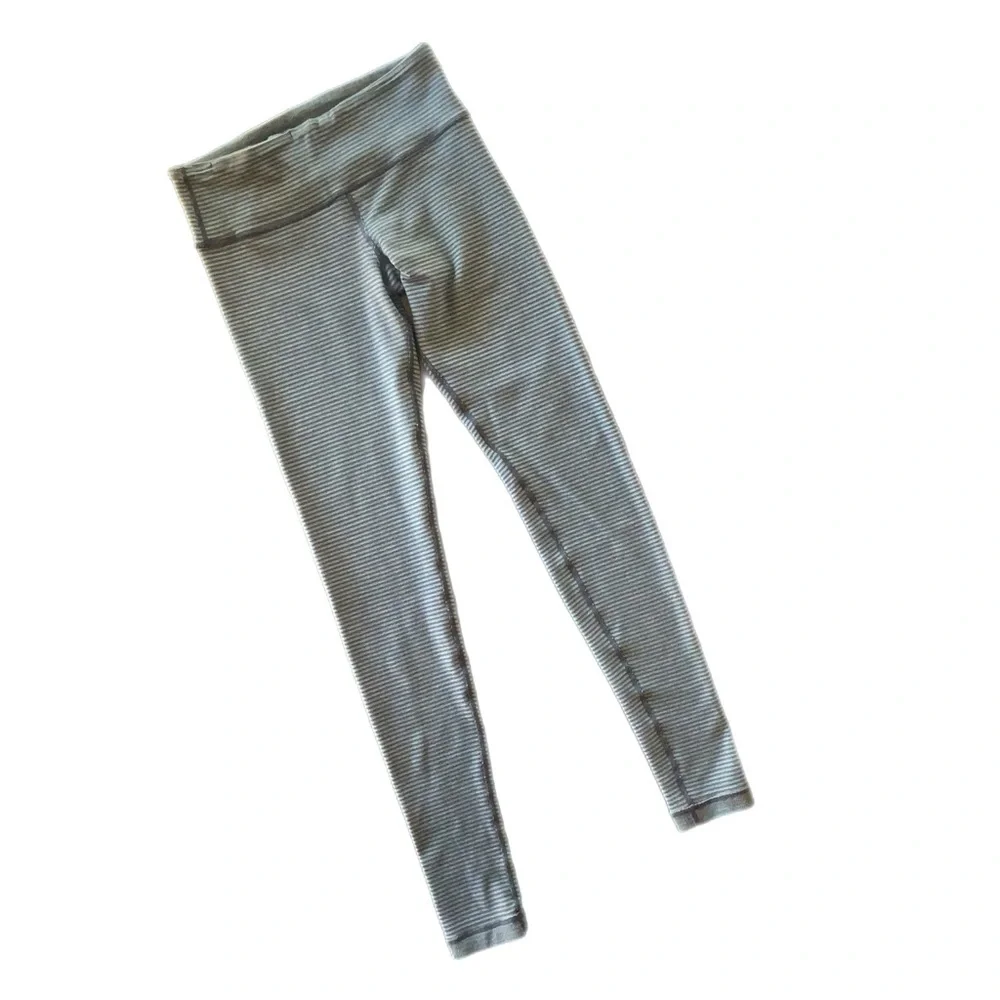 Lululemon Wunder Under Pant *Reversible Grey & White - Picture 9 of 13